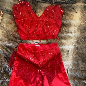 Red dance outfit